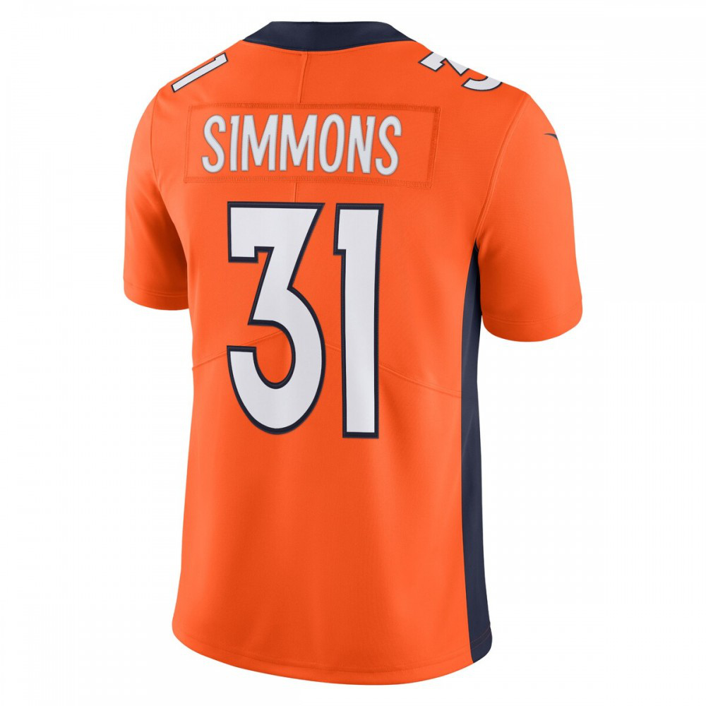 Justin Simmons Denver Broncos Nike Vapor Limited Jersey - Orange-Profan Arena